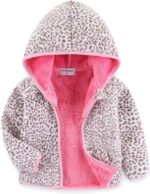 Mud Kingdom Boys Girls Polar Fleece Jacket with Hood Winter Thick Warm Outerwear Funny Cartoon