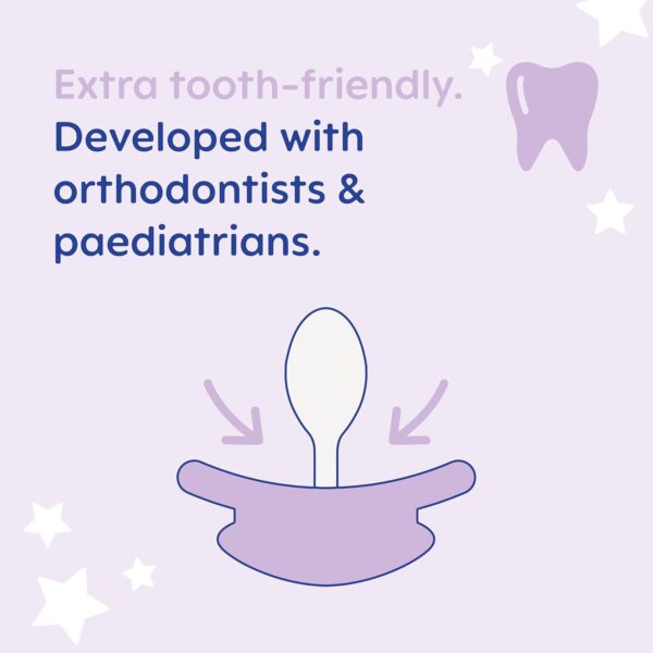 MAM Perfect Night Soothers 2-6 Months (Pack of 2), Thinner and Softer Baby Soother, Glow in the Dark Soother with Self Sterilising Travel Case, Newborn Essentials, White (Designs May Vary) - Image 4