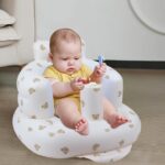Baby Inflatable Seat with Suction Cups for Babies 3 Months & Up, Baby Floor Seats for Sitting Up with Built in Air Pump, Blow Up Baby Chair for Infants - Bear Head - Image 7