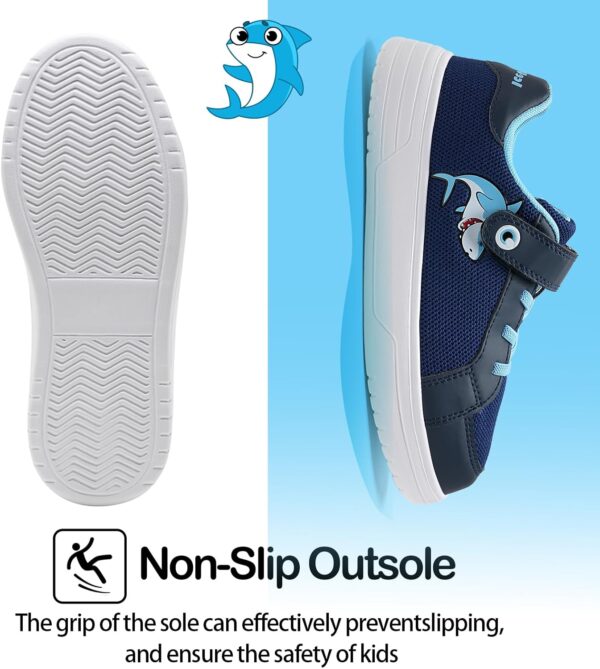 Boys Girls Trainers Kids Walking Shoes Athletic Sneakers School Shoes Hook and Loop Running Shoes for Little Kid Big Kid - Image 5