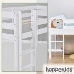 Hoppekids ECO Comfort Mid Sleeper 90 x 200 cm with Slatted Frame White The Nordic Ecolabel TÜV Certified FSC Certified Solid Pine Wood - Image 4