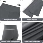 KAKU NANU Girls Flared Legging 2 Pcs,5-12 Years High Waisted Black Grey School Trousers Yoga Pants Sports Dance Joggers Leggings - Image 5