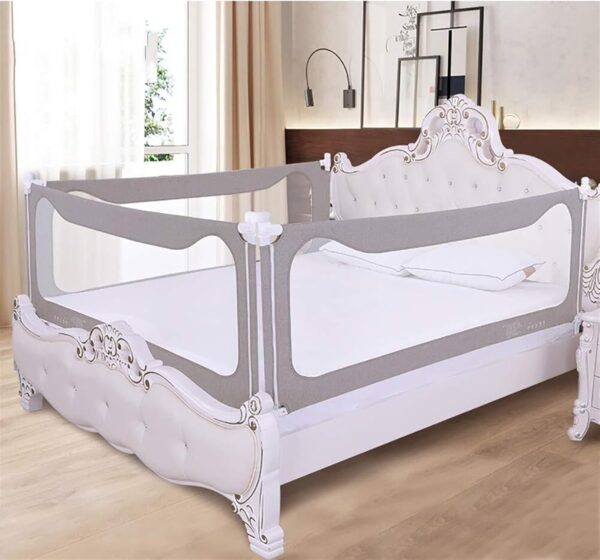JAVPTAV Sturdy Baby Bed Rail With Child Lock, Vertical Lift Protective Fence Sleep Crib Rail For Toddler And Infant (Size : 150cm) - Image 3