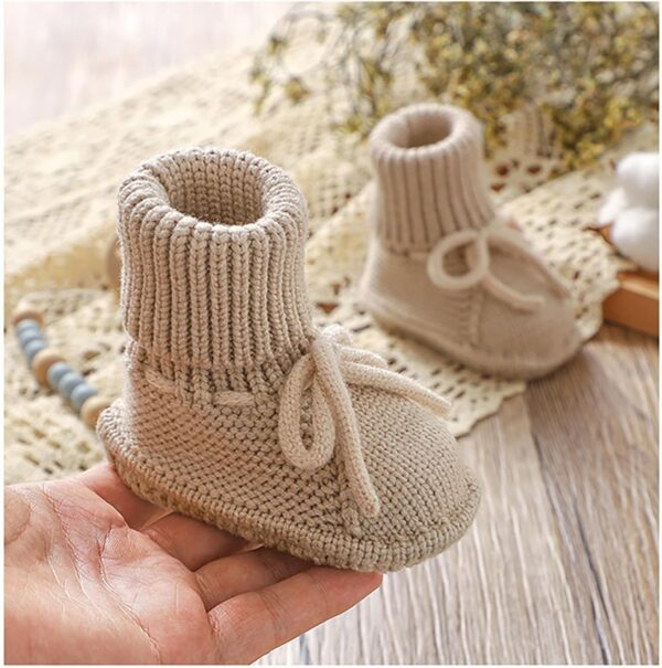 Baby Booties Newborn Infant Sock Shoes Knitting Crochet Boy and Girl Cozy Shoes Tortoise Booties Cool Stuff - Image 2