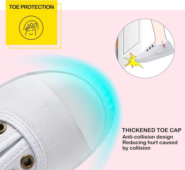 Unisex Kids Canvas Shoes Toddlers Sneakers Breathable Slip-on Trainers Pumps Plimsoles for Boy and Girls - Image 5