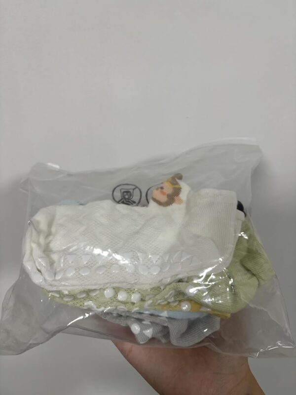 Silkglory 5 Pairs of Baby Non Slip Socks With Grippers,Baby Boys and Girls Anti Slip Socks,Socks for Toddlers,Cute Cotton Baby Socks With Little Animal Pattern - Image 6