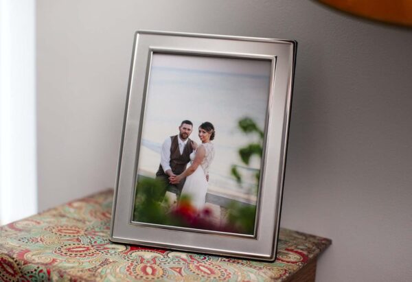 Frametigo Silver Plated Plain Satin Photo Frame - Fits Photo Size 4"x6" (10x15cm) - Image 4