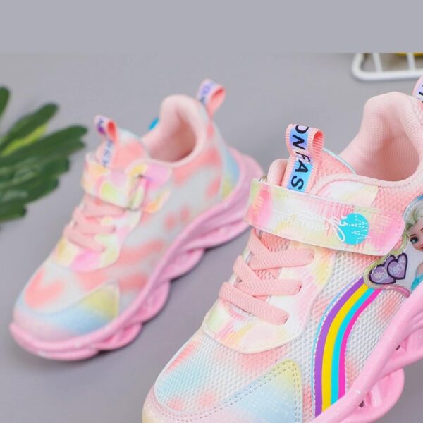 Vorkhuaeri Princess Sneakers for Girls Kids Trainers Light Up Shoes Dress Up Elsashoes Baby Toddler Sneakers Birthday Xmas - Image 4