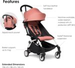 BABYZEN YOYO2 Stroller (White Frame with Ginger 6+ Colour Pack) - Includes Harness, Backrest, Hood Extensions, Shoulder Strap, Storage Bag, Seat Cushion & Matching Hood - Image 4