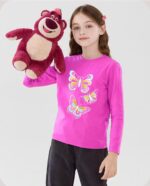 TCWWBB Girls Long Sleeve T-Shirt Kids Shirts Unicorn Cat Dinosaur Flamingo T-Shirts Toddler Pink Purple Tops Cotton Casual Tees Crewneck Clothes Age 1-8 Years - Image 2