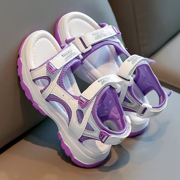 Kids Summer Sandals Casual Open Toe Flat Bottom Sandals Fashion Soft Sole Outdoor Beach Sandals Athletic Sandals Toddler Girl Sandals Size 9 - Image 2