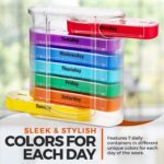 MEDca Weekly Pill Organizer, Four Times-a-Day, 1 Dispenser with Stackable AM/PM Compartments - Image 6
