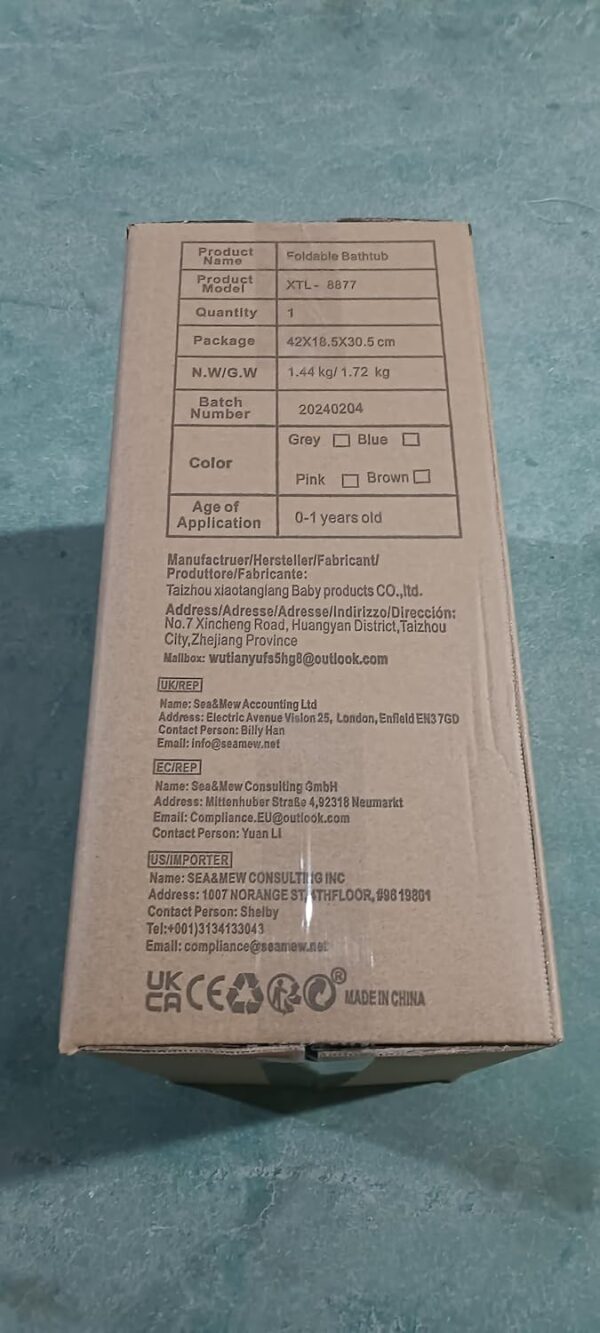 COOSEYA Baby Bath Tub Foldable, Baby Bathtub Collapsible Essentials for Newborn with Soft Cushion (0-18Months), Baby Shower for Infant to Toddler Gift Portable Space-Saving Travel, Navy Blue - Image 9