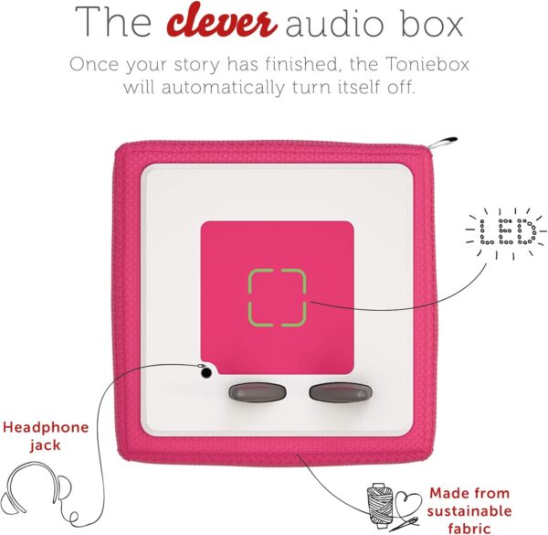 tonies Toniebox Julia Donaldson Bundle Incl. 1 Creative and 3 Characters, The Gruffalo, Zog, and Highway Rat, Kids Presents, Screen-Free Audiobooks and Kids Music Player, Early Learning Toys, Pink - Image 4