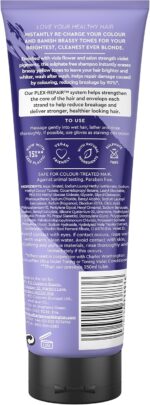 Charles Worthington Colourplex Toning Ultra Violet Shampoo, Purple Shampoo for Blonde Hair, Toning Shampoo for Blondes, Purple Pigment Shampoo, 250ml - Image 2
