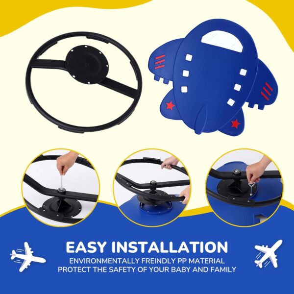 Sensory Chair Sit and Spin Autism Sensory Products Autism Spinning Chair for Kids Swivel Training Body Coordination (Blue) - Image 7