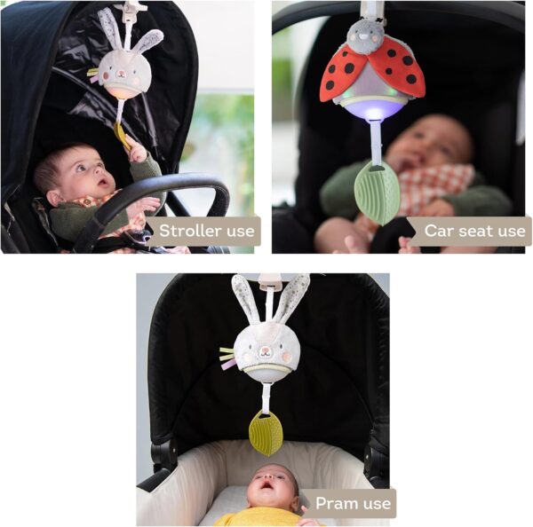 Taf Toys Music & Light Ladybug Take Along Toy. Portable Baby Musical Hanging Toy. Newborn Sound Soother. Compact Travel Mobile. Easily Attaches to Pram. Suitable for Baby Boys & Girls from 0 Months - Image 6