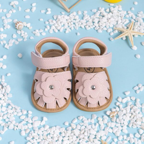 CENCIRILY Infant Baby Girls Summer Sandals Newborn Bow-Knot Open Toe Beach Shoes Casual Lightweight Anti Slip Sole Flat - Image 4
