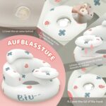 Baby Inflatable Seat for Babies 3 Months & Up, Inflatable Baby Chair with Tray, Toddler Floor Seats for Sitting Up, Baby Seat Built-in Air Pump, Blow Up Baby Chair with Back Support - Image 4