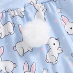 M9ppzzur7 My First Easter Outfit Baby Girls Letter Print Romper and Rabbit Tail Shorts + Headband Set Clothes - Image 4