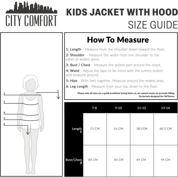 Girls Coat - Fluffy Hooded Zip Up Coat for Kids and Teenagers - Sizes 7-14 Years Cosy Stylish Winter Coat Outwear - Gifts for Girls - Image 6