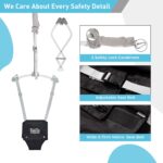 FUNLIO Baby Door Jumper for 6-24 Months (with Door Clamp), Baby Jumper Doorway with Strong Spring & Adjustable Strap, Portable Infant Door Bouncer, Bearing 40 Lbs, CPC & CE Certified- Black - Image 6