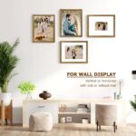 KINLINK 28x36 Picture Frames Brown - Wood Frames with Acrylic Plexiglass for Pictures 13x18/20x25 with Mat or 28x36 without Mat, Tabletop and Wall Mounting Display, Set of 4 - Image 7