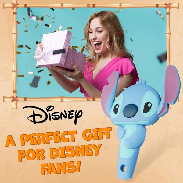 Disney Stitch Detangle Hair Brush for Women Teenagers Girls Minnie Mouse Baby Yoda Paddle Brush Stitch Gifts (Blue Stitch 3D) - Image 3