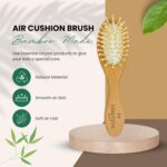 Essentials Encore Bamboo Baby Air Cushion Brush for Massage - Soft Bristle Hairbrush for Newborn and Infant - Gentle Scalp Stimulation - Baby Brush and Comb Set Newborn - Baby Hair Brush and Comb Set - Image 2