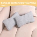 vocheer Small Pillows for Sleeping, 11"x 7" Mini Travel Pillow, Tiny Pillows for Neck, Wrist, Lumbar and Knee, Pets Pillow, Cotton, Machine Washable,Light Grey-1PC - Image 6