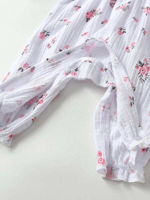 Kumsolu Newborn Baby Girl Romper Long Sleeve Infant Floral Print Bodysuit Onesie Jumpsuit - Image 6