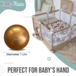 KiddyMoon Soft Plastic Play Balls 700 Balls/7Cm-2.75In Multi-Colour Made In EU, Pearl/Transparent - Image 3