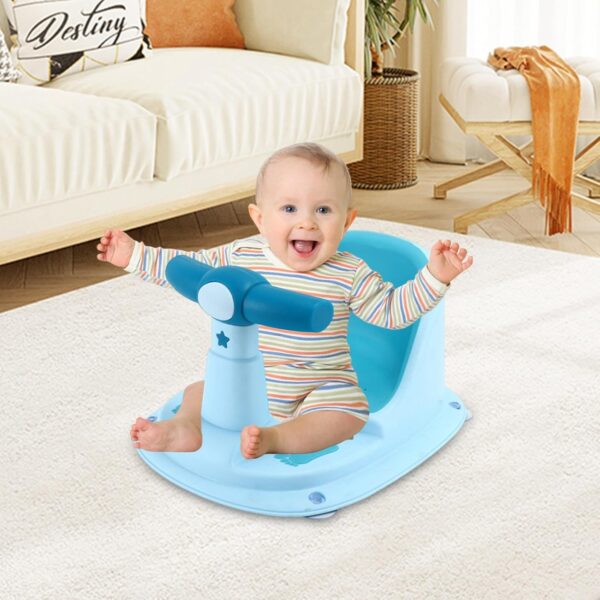 37.5x29.5x18.5cm Non-Slip Baby Bath Chair - Baby Bath Tub Seat, Child Bath Support Seat, Baby Bath Seat with Suction Cups, Ergonomic Baby Bath Support Chair, Baby Bath Support Seat for 6 Months Old+ - Image 4