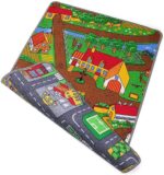 The Rug House Kids Reversible Double Sided Town City Roads Car Playmat Childrens Play Village Farm Mats 80cm x 150cm - Image 3