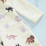 Beauace Baby Boy Swimsuit Long Sleeve Zipper Animal Print Romper Toddler Bathing Suit Toddler Girls Swimwear Outfit with Sun Hat - Image 5