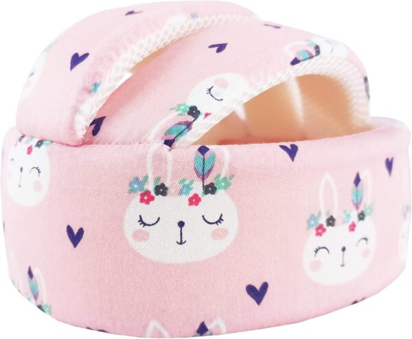 Xeano Baby Helmet, Infant Protective Hat Toddler Protector Cap Walking Harness Cotton Adjustable Soft Baby Safety Helmet for Crawling and Walking (Pink Rabbit) - Image 4