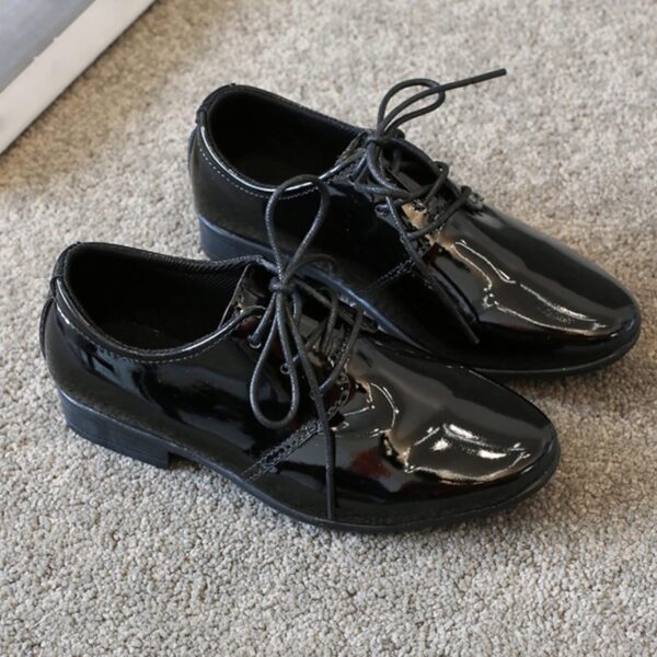 Baby Girl Shoes Non Slip Soft Sole PU Leather Dress Up Shoes Sparkly Princess Mary Jane Shoes Christening Shoes - Image 3