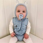 Kowlone Dummy Clips Boys Girls Silicone Soother Pacifier Chain Flexible Binky Holder Set with Texture for Teething Baby Unisex Newborn Dummies 1-Piece Design(Pastel Blue,Glacier Grey) - Image 2