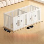 YPDOPORA Dog Gate And Pet Playpen, Free Standing Tall Dog Fence with Walk Through Door, Dog Barriers for Home, Use As Indoor Dogs Cats Pen, Rabbit Pen, Baby Gate,F - Image 2