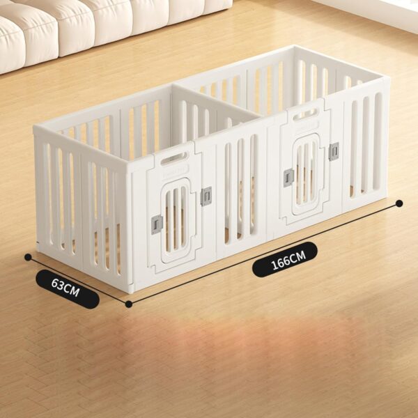 YPDOPORA Dog Gate And Pet Playpen, Free Standing Tall Dog Fence with Walk Through Door, Dog Barriers for Home, Use As Indoor Dogs Cats Pen, Rabbit Pen, Baby Gate,F - Image 2