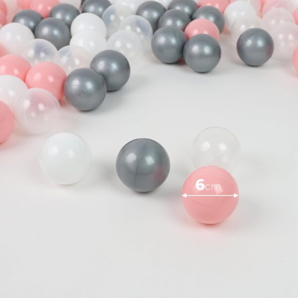 DIVCHI Playballs Soft Pit Balls for Kids, Small Metallic Color Plastic Balls, Crush Proof, Smooth Surface and No Sharp Edges, Toxic Free, Multi Pack Baby Approved Playball Set (500PCS) - Image 2