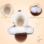 JIASUQI Baby Winter Booties Toddler Ankle Snow Boots with Faux Fur Lined Kid Warm Slippers Shoes for Baby Boys Girls - Image 4