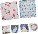Vaguelly 3sets Blanket Newborn Blanket Bath Rugs Blanket Bath Towel Girl Blanket Double Layer Blanket Boy Blankets Boys Blanket Fluffy Blanket Burp Cloths 2pcs*3 - Image 5