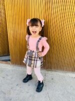 Derouetkia Infant Baby Girl Clothes Long Sleeve Romper + Suspender Skirt Baby Girl Dress Outfits Set - Image 5