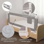 PRMTYUP Baby Bed Guard, Vertical Lifting Toddler Safety Protection Guard, Anti-Fall Gate Mesh Guardrail For Baby Kids, Fall Protection For Cribs, For Infants - Image 2