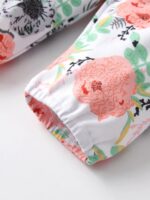 Zoputey Baby Girl Clothes Long Sleeve Tops Solid Colour + Floral Pants Outfit Set - Image 7