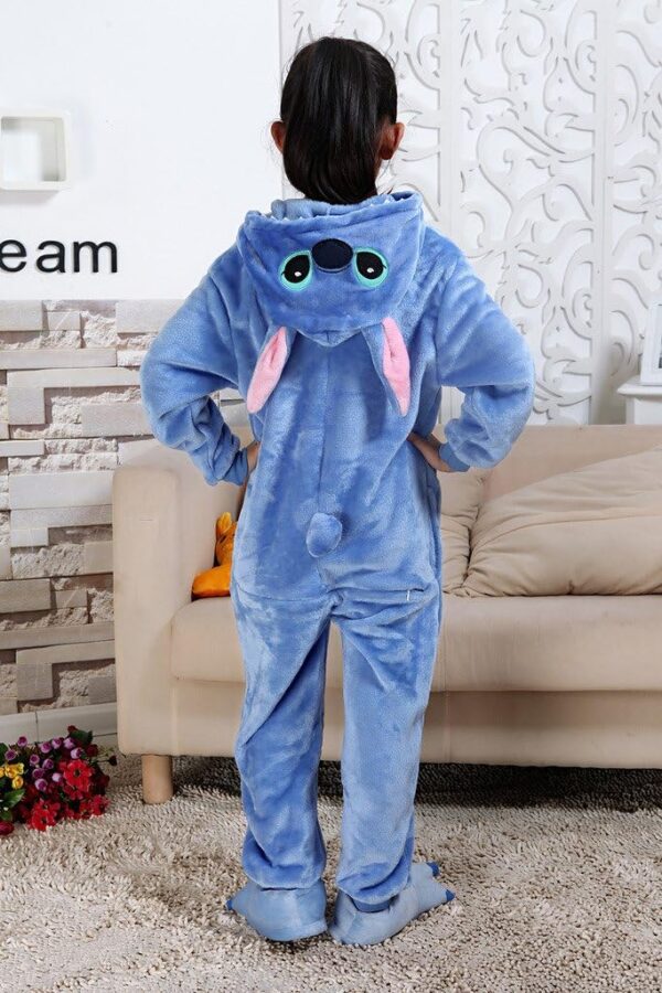 Auspicious beginning Stitch Kids Pajamas Animal Cosplay Costume Onesie Sleepsuit Homewear Kigurumi Pajamas - Image 3