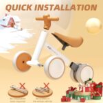 XJD Baby Balance Bike 1 Year Old Toddler Ride On Toys for 10-24 Months Baby Trike Garden Toys First Bike 1 st Birthday Toys for Girls Boys Toddler bike No Pedals (Brown) - Image 6