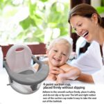 Baby Bath Chair, Anti-Slip Baby Shower Chair, Surround Bathroom Seats with Secure Suction Cups for Baby 6-18 Months - Image 3