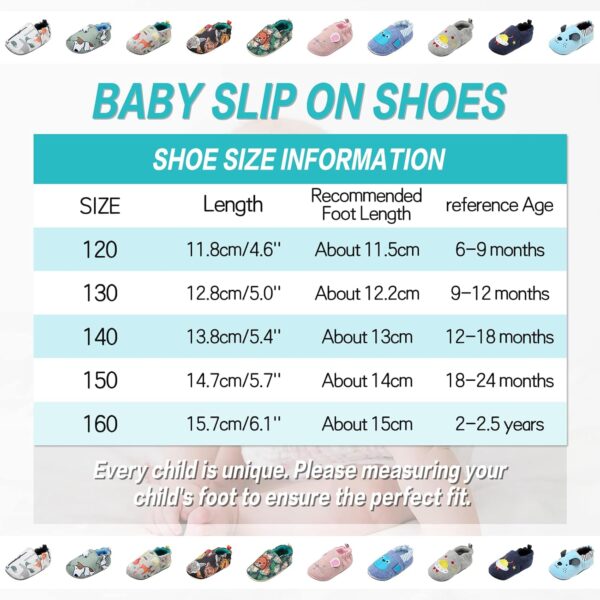 YloveM Baby Shoes with Soft Sole First Walking Shoes for Infants Toddlers Newborn Boys Girls Indoor Outdoor Casual Prewalker Shoes Seasons - Image 3